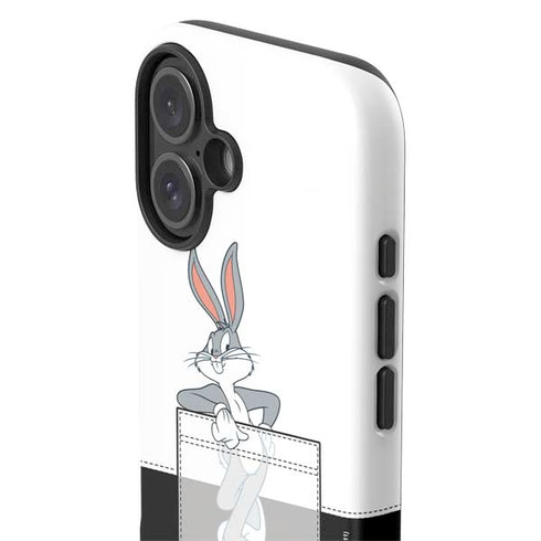 Looney Tunes Bugs Bunny Black White iPhone 16 Impact Case